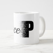 Peace Disintegration Effect Typography Mug (Devant droit)