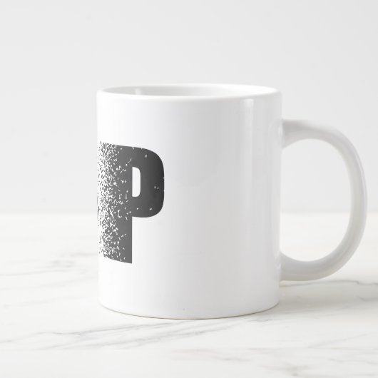Peace Disintegration Effect Typography Mug (Droite)
