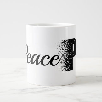 Peace Disintegration Effect Typography  Mug Extra Grote Beker