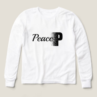 Peace Disintegration Effect Typography  T Shirt