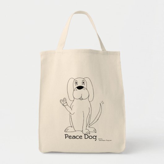 Peace Dog-Canvas tas (Voorkant)