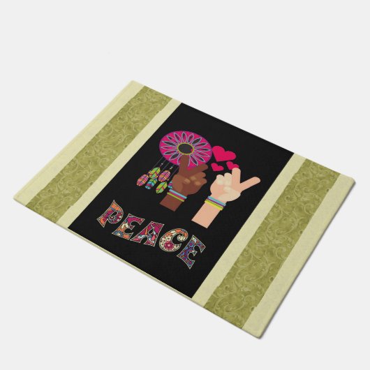 Peace Doormat Deurmat (Schuin)