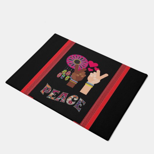 Peace Doormat Deurmat (Schuin)