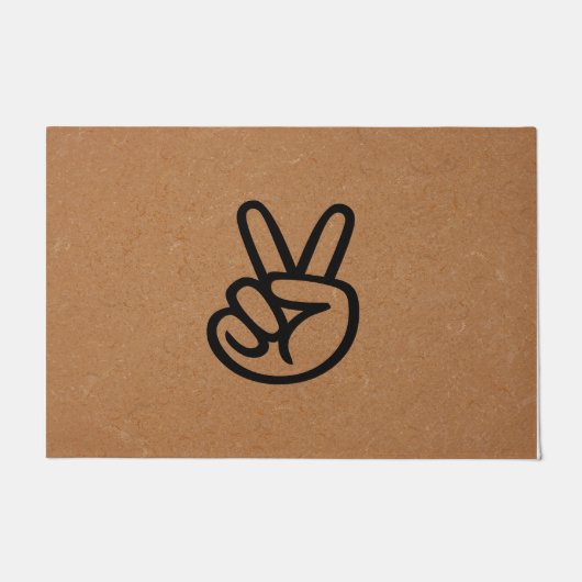 Peace Doormat, Peace Sign Welcome Mat (Voorkant)