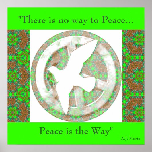 Peace Dove - Affiche Mandala - Avec Citation.1 (Devant)