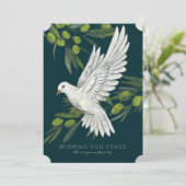 Peace Dove and Olive Branches Carte de vacances (Debout devant)