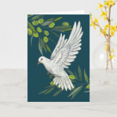 Peace Dove and Olive Branches Carte de voeux (Fleur jaune)