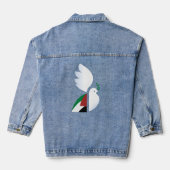 Peace Dove avec Drapeau Palestinien Denim Jacket (Verso)