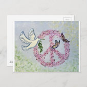 Peace Dove Butterflies Briefkaart (Voorkant / Achterkant)