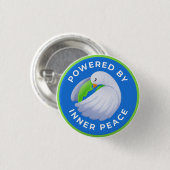 Peace Dove Button aangedreven door innerlijke vred (Voorkant /achterkant)