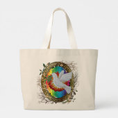Peace Dove Canvas tas (Achterkant)