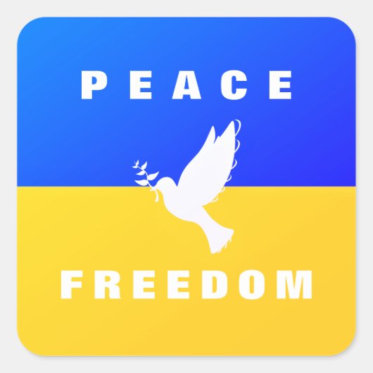Peace Dove drapeau ukrainien soutien Stickers Ukra (Devant)