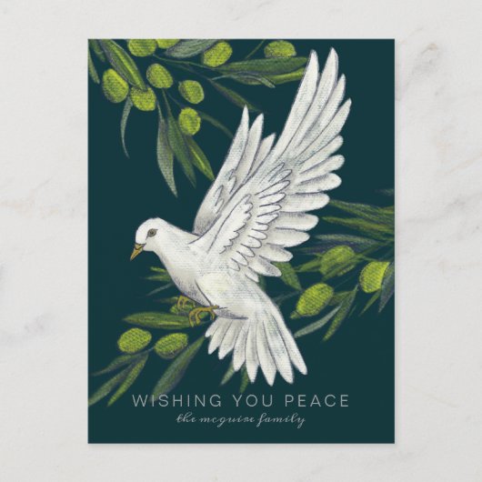 Peace Dove et Olive Branches Carte postale (Devant)