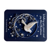 Peace Dove Faux Papercraft Kerst Magneet (Horizontaal)