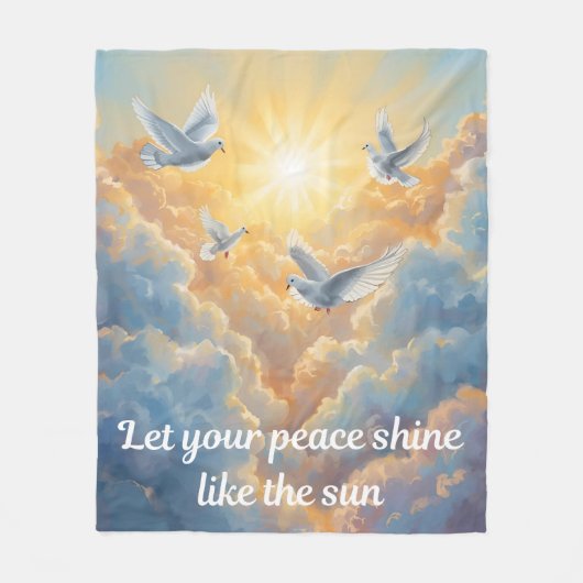 Peace Dove Fleece Blanket (Voorkant)