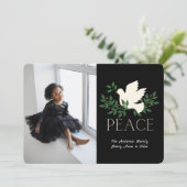 Peace Dove Foto Platte Vakantie Kaart (Staand voorkant)
