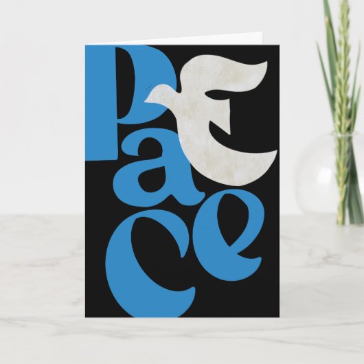 PEACE Dove Holiday Gevouwen Wenskaart Kaart (Voorkant)