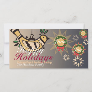 Peace Dove Holiday Love Joy Wenskaart Feestdagenkaart