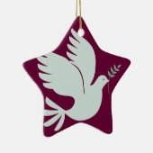 Peace Dove Holiday Ornament - Gepersonaliseerd (Rechts)