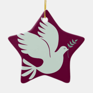 Peace Dove Holiday Ornament - Gepersonaliseerd
