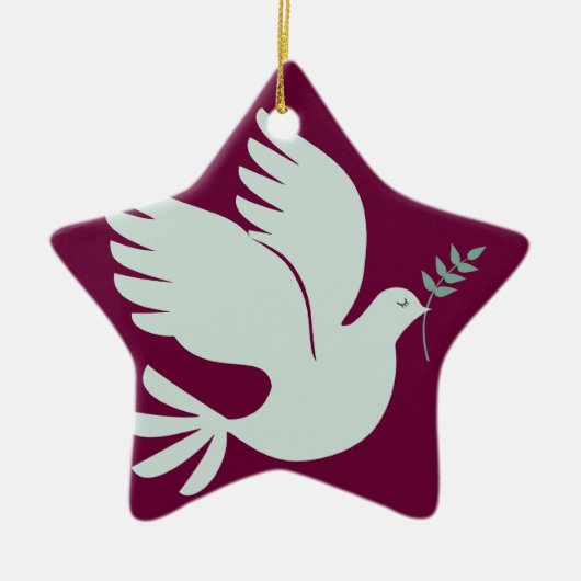 Peace Dove Holiday Ornament - Gepersonaliseerd (Voorkant)