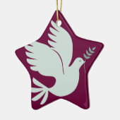 Peace Dove Holiday Ornament - Gepersonaliseerd (Links)