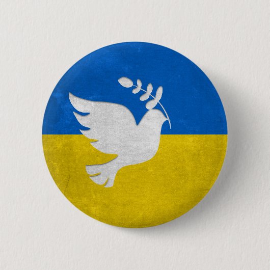 Peace Dove. Ik sta bij Oekraïne!!!! Button (Voorkant)