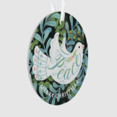 Peace Dove Illustrated Kerstmis Ornament (voorkant)
