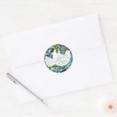 Peace Dove Illustrated Kerstmis Ronde Sticker (Envelop)