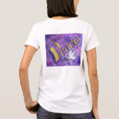 Peace Dove Inspirerend Word Art T-shirts (Achterkant)