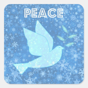 Peace Dove-Kerst stickers