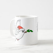 Peace Dove Kerstmis Koffiemok (Voorkant links)