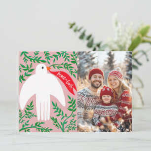 Peace Dove Kerstvakantie CUSTOM FOTO Kaart