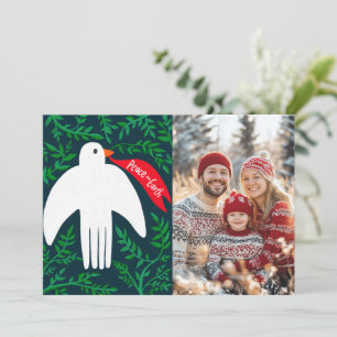 Peace Dove Kerstvakantie CUSTOM FOTO Kaart