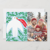 Peace Dove Kerstvakantie CUSTOM FOTO Kaart (Voorkant)