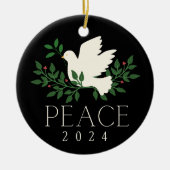 Peace Dove Kerstvakantie Ornament (Voorkant)