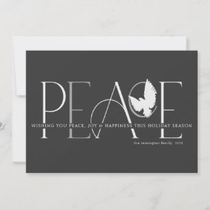 Peace Dove Love Joy Black Holiday Kaart