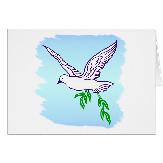 Peace Dove met Olive Branch (Voorkant Horizontaal)