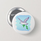 Peace Dove met Olive Branch Button (Voorkant /achterkant)