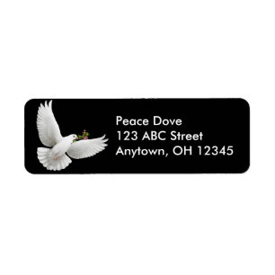 Peace Dove met Olive Branch Label
