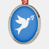 Peace Dove Metalen Ornament (Links)