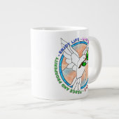 "PEACE DOVE" Mug de café géant 20oz (Devant droit)