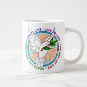 "PEACE DOVE" Mug de café géant 20oz (Droite)