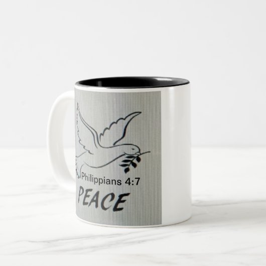Peace Dove Mug with Scripture (Devant gauche)