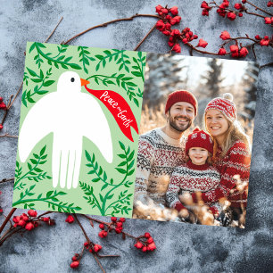 Peace Dove Noël Carte photo PERSONNALISÉ