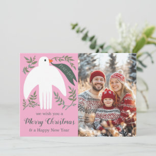 Peace Dove Noël Carte photo PERSONNALISÉ
