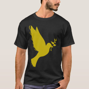 Peace Dove Olive Branch Dove Bird Hippy T-shirt