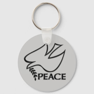 Peace Dove Peace Sign Sleutelhanger