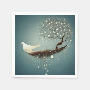 Peace Dove & Pearl Tree Servet