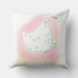 Peace Dove, pink pillow Kussen